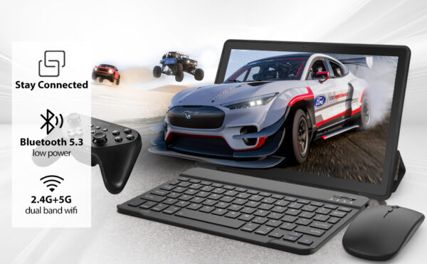URAO – tablette Android 11 pouces, 14 go de RAM, 64 go de ROM, 6800mAh, écran tactile IPS HD, avec étui de protection pour clavier, stylet de souris, Kit 8 en 1 – Image 10