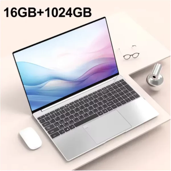 15.6 "ordinateur portable 32 Go Ram DDR4 2 To SSD avec empreinte digitale rétroéclairé ordinateur portable PC de jeu Intel UHD Graphics HD 480 P rose – Image 14