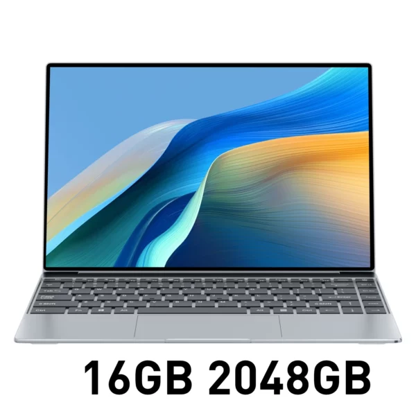 14 "ordinateur portable professionnel Intel N3700 16GB RAM384GB stockage corps Ultra mince ordinateurs portables de jeu Windows 11 pc de jeu 256GB/512GB/1TBsilver – Image 7