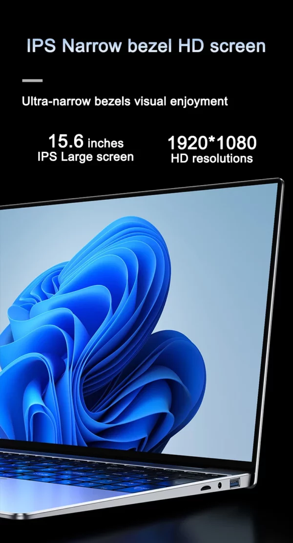 Original 15.6 "ordinateur portable N95 FHD IPS affichage 120 Hz écran ultra-clair 7500 mAh 32 GB/2 to SSD clavier rétro-éclairé déverrouillage par empreinte digitale – Image 5