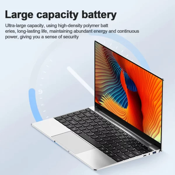 14 "ordinateur portable professionnel Intel N3700 16GB RAM384GB stockage corps Ultra mince ordinateurs portables de jeu Windows 11 pc de jeu 256GB/512GB/1TBsilver