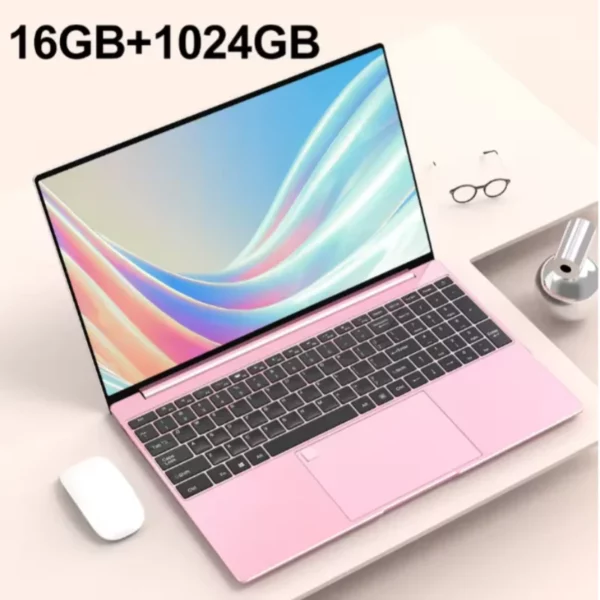 15.6 "ordinateur portable 32 Go Ram DDR4 2 To SSD avec empreinte digitale rétroéclairé ordinateur portable PC de jeu Intel UHD Graphics HD 480 P rose – Image 19