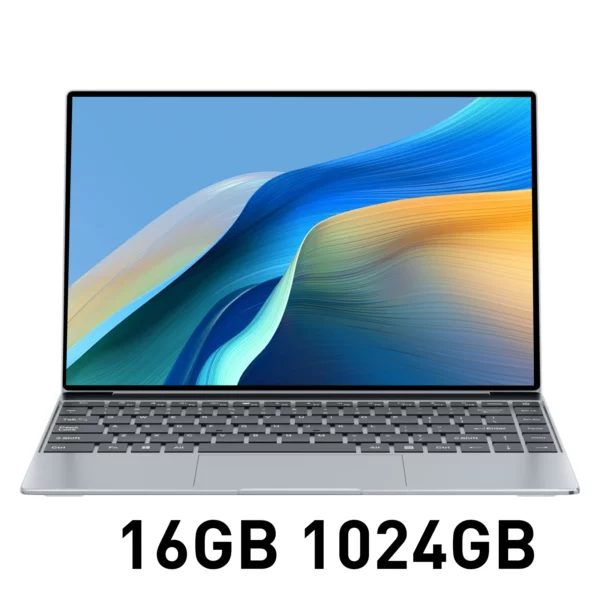 14 "ordinateur portable professionnel Intel N3700 16GB RAM384GB stockage corps Ultra mince ordinateurs portables de jeu Windows 11 pc de jeu 256GB/512GB/1TBsilver – Image 8