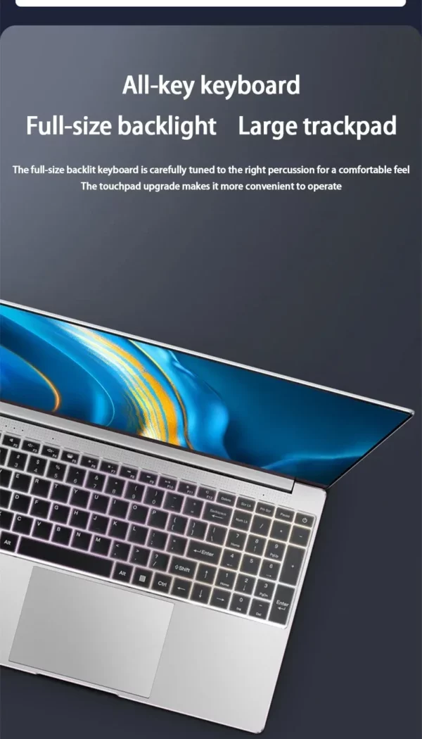 YEPO 15.6 "ordinateur portable Ultra mince 16GB RAM 2 to SSD Intel N5095 ordinateur portable Gamer 1920*1080 affichage bureau étude ordinateur PC Windows 11 – Image 30