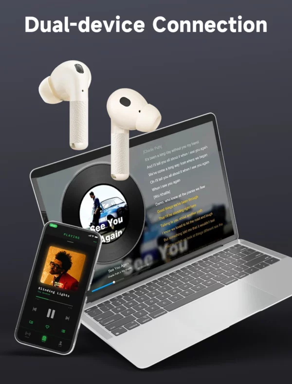 Edifier W260NC ANC Écouteurs TWS antibruit Bluetooth 5.3 Écouteurs sans fil haute résolution avec LDAC, 32 heures, connexion multiple – Image 20