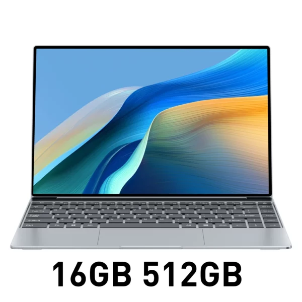 14 "ordinateur portable professionnel Intel N3700 16GB RAM384GB stockage corps Ultra mince ordinateurs portables de jeu Windows 11 pc de jeu 256GB/512GB/1TBsilver – Image 9