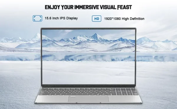 Station de travail ordinateur portable Windows 11 Intel N95 15.6 pouces ordinateurs portables de jeu 7500 mAh ultra longue veille bureau 16 Go de RAM 2 To SSD – Image 13