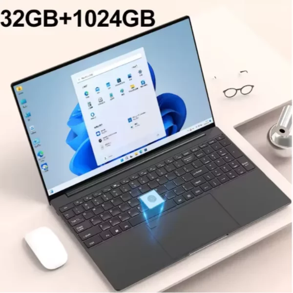 15.6 "ordinateur portable 32 Go Ram DDR4 2 To SSD avec empreinte digitale rétroéclairé ordinateur portable PC de jeu Intel UHD Graphics HD 480 P rose – Image 8