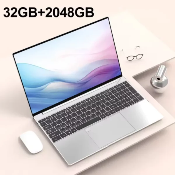 Station de travail ordinateur portable Windows 11 Intel N95 15.6 pouces ordinateurs portables de jeu 7500 mAh ultra longue veille bureau 16 Go de RAM 2 To SSD – Image 8