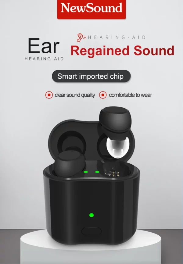 Modes de fonctionnement rechargeables à une touche, aide auditive Invisible sans bruit, aide auditive intelligente pour perte sévère, soins auditifs – Image 11