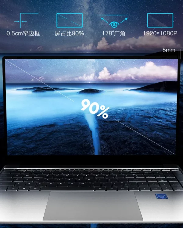 Ordinateur portable bon marché avec port HDMI, ordinateur portable Intel, 15.6 pouces, Windows 11, 10 Pro, 1920x1080, 12 Go de RAM, 256 Go, 512 Go, 1 To SSD – Image 17