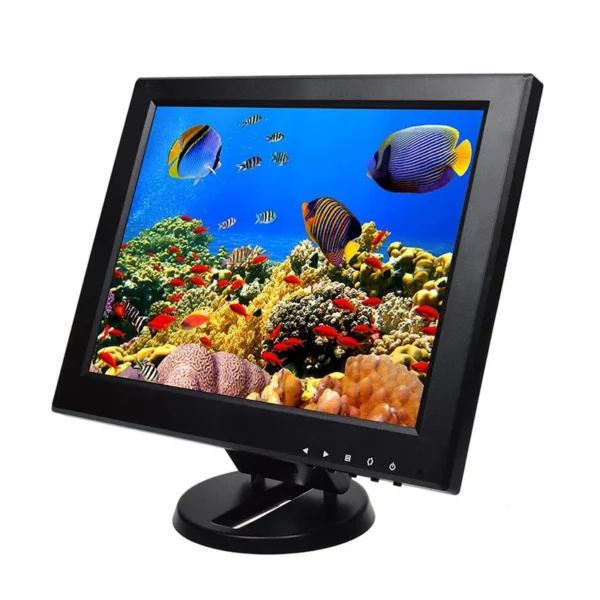 Moniteur LCD industriel 12 pouces 1024x768 800x600, pour caméra de Microscope DVR CCTV, haut-parleur intégré – Image 8