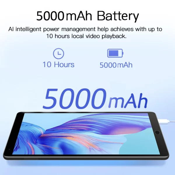 Dean-Tablette PC Android 9 OS, 4G, 3G Octa Core, 4 Go de RAM, 64 Go de ROM, tablettes pour touristes, WiFi Type-C, 5000mAh, 8 pouces, acheter, nouveau – Image 5