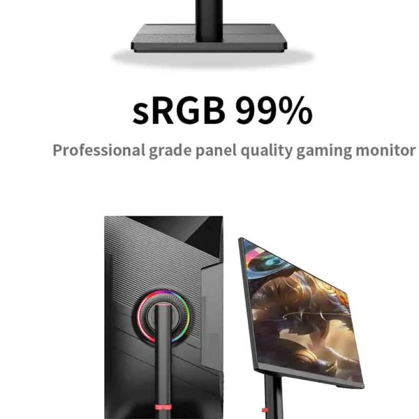 Moniteur LCD LED 27 pouces 2K (2560x1440) 240HZ 27 "1MS, affichage électronique de jeux de sport, panneau IPS pouvant être levé et rotatif – Image 8