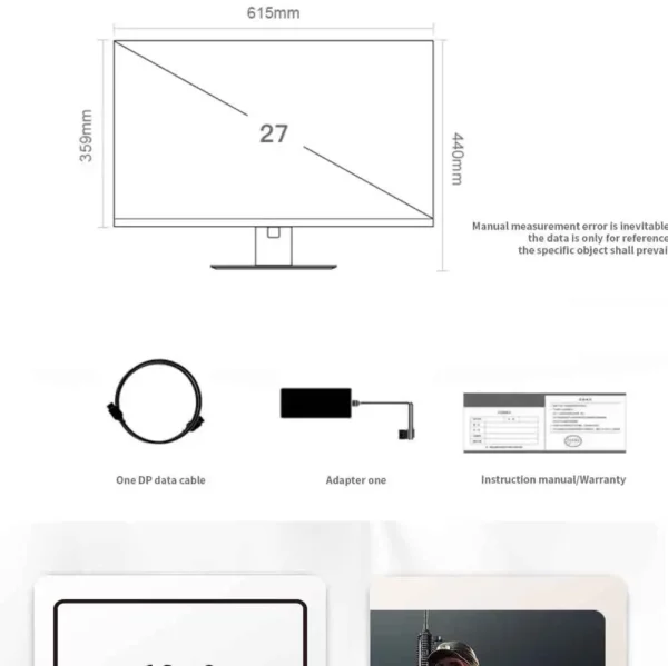 Moniteur LCD LED 27 pouces 2K (2560x1440) 240HZ 27 "1MS, affichage électronique de jeux de sport, panneau IPS pouvant être levé et rotatif – Image 11