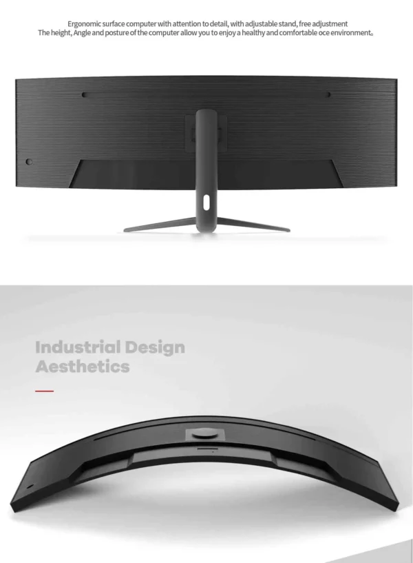 Écran LCD incurvé ultra large de 49 pouces, 5K, 144Hz, type petDP, pour ordinateur de bureau gaming, 3800R – Image 12