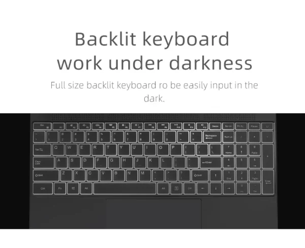 AKPAD-Ordinateur portable Intel Celeron, 11e génération, N5095, 15.6 pouces, 16 Go de RAM, 1 To SSD, WiFi, Business Office, Classe en ligne, Windows 10, 11 – Image 11
