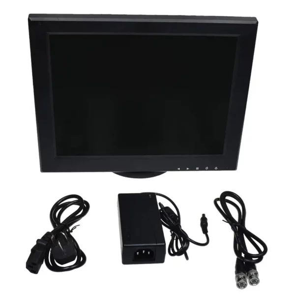 Moniteur LCD industriel 12 pouces 1024x768 800x600, pour caméra de Microscope DVR CCTV, haut-parleur intégré – Image 12