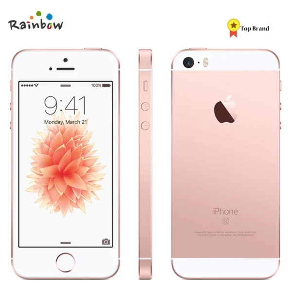Apple-Smartphone iPhone SE 4G Débloqué, Téléphone Portable, 2 Go de RAM, 16/64 Go de ROM, Identification Tactile