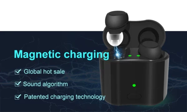 Modes de fonctionnement rechargeables à une touche, aide auditive Invisible sans bruit, aide auditive intelligente pour perte sévère, soins auditifs – Image 23