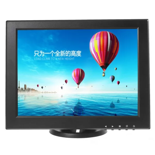 Moniteur LCD industriel 12 pouces 1024x768 800x600, pour caméra de Microscope DVR CCTV, haut-parleur intégré – Image 2
