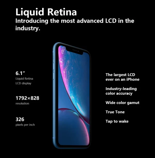 Apple-Smartphone iPhone Poly 6.1 ", Liquid Retina, écran entièrement LCD, 4G Lte, débloqué, original – Image 14