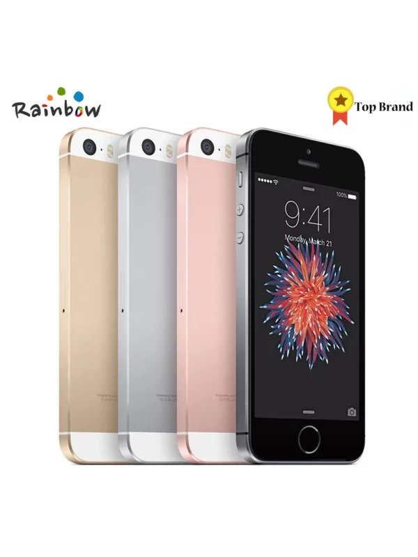 Apple-Smartphone iPhone SE 4G Débloqué, Téléphone Portable, 2 Go de RAM, 16/64 Go de ROM, Identification Tactile – Image 2