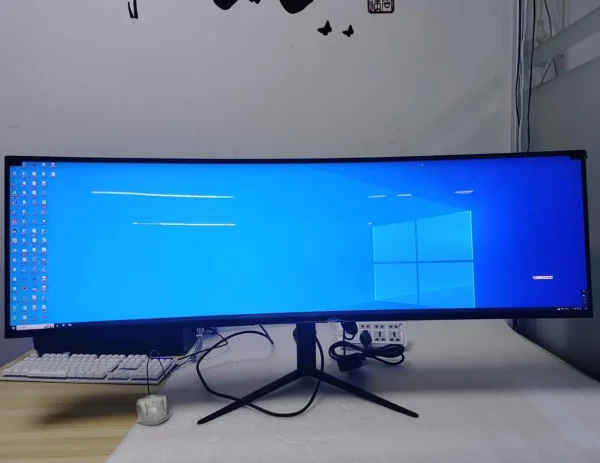 Moniteurs d'ordinateur de bureau incurvés, moniteur de jeu, écran ultra large, 49 pouces, 5K, 75Hz, 144Hz, courbe 5120x1440, PS Xbox – Image 2