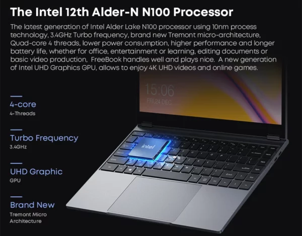 CHUWI-Tablette PC portable 2 en 1, Windows 11, processeur Intel i3 1215U, 12 Go LPDDR5, SSD 512 Go, écran IPS FHD 13.5 pouces, résolution 2256x1504, Wi-Fi 6 – Image 17