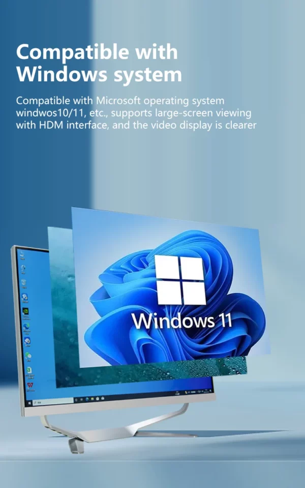 I3/i5/i7 27 pouces ordinateur de jeu de bureau d'affaires écran tactile Barebone bureau monobloc tout en un PC – Image 7