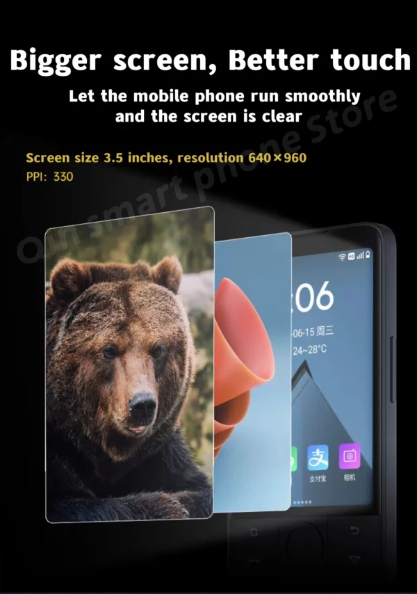 Nouveau Qin F22 Pro écran tactile intelligent téléphone Wifi 5G + 3.5 pouces 4GB 64GB ajouter Google Store Android QinGlobal Version téléphone portable – Image 30