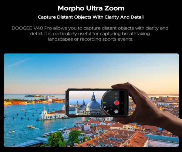 DOOGEE V40 Pro 5G téléphone robuste 6.78 "16GB + 512GB téléphones de jeu dimension 7300 200MP AI caméra 8680mAh Android 14 – Image 30