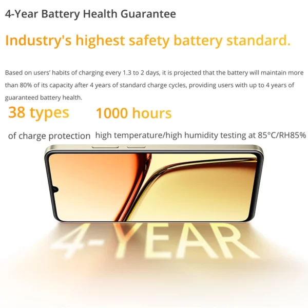 realme-Smartphone C61, Batterie 5000mAh, Charge SUPERVOOC 15W, Caméra AI 50MP, Affichage 90Hz, Moteur AI IP54, 256 Go, NDavid, Première mondiale – Image 4