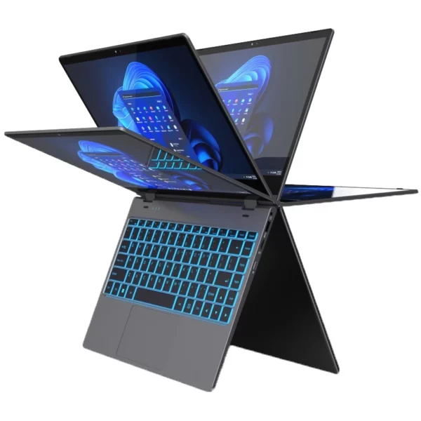 Processeur Intel N100 14 pouces 32 go DDR4 2 to SSD mince ordinateur portable YOGA 6000 mAh tablette 2-en-1 1920*1080 écran tactile 360 °   Bureau rabattable – Image 24