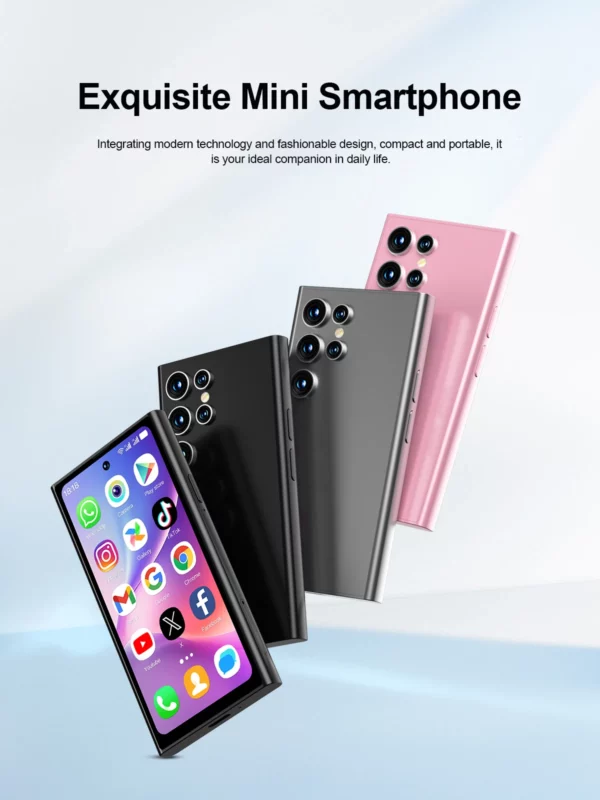 SERVO S27 Mini réseau 3G petit Smartphone 4.0 pouces affichage 2GB RAM 16GB ROM double SIM reconnaissance faciale Android petits téléphones intelligents – Image 12