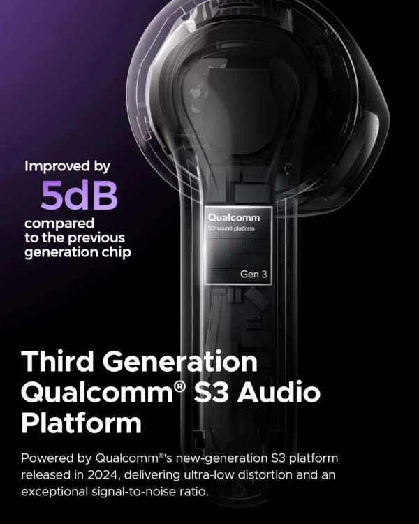 SoundPEATS-Écouteurs sans fil Air5 ANC Bluetooth 5.4, audio haute résolution, aptX lossless,CVC V8.0,6MIC AI, réduction du bruit des appels, IPX5 – Image 2