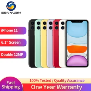 Apple iphone 11 débloqué Original 11 téléphones portables 6.1 "affichage Retina liquide 64/128/256GB LTE téléphones mobiles double caméra A13