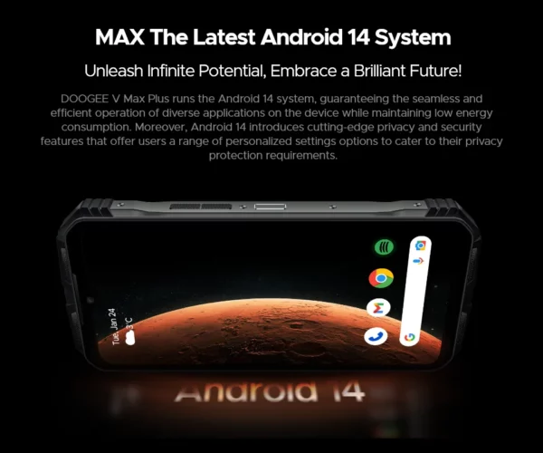 Version mondiale DOOGEE V Max Plus téléphone robuste 6.58 "120Hz affichage 16GB 512GB 200MP AI caméra 22000mAh effet d'éclairage Android 14 – Image 32