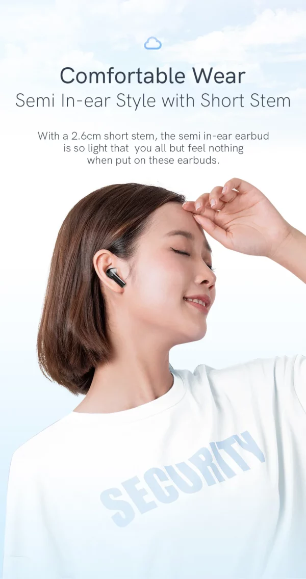 QCY-Écouteurs sans fil Bluetooth 5.3 TWS T20, oreillettes à faible latence de 68ms, 13mm, casque HIFI, 4 micros, appel ENC HD, nouveau – Image 11