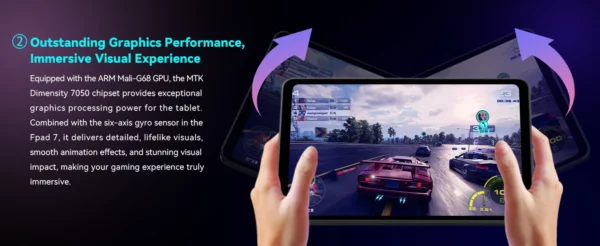Headwolf FPad7 tablette 8 "FHD affichage Android 15 MTK dimension 7050 CPU 2560x1600 IPS/16GB + 256GB/ 4G LTE 4G LTE Version mondiale – Image 15