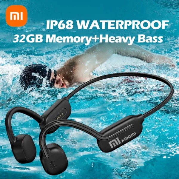 Xiaomi Mijia – écouteurs à Conduction osseuse, Bluetooth, micro sans fil, étanche IP68, lecteur MP3, Hifi, pour natation, 32 go