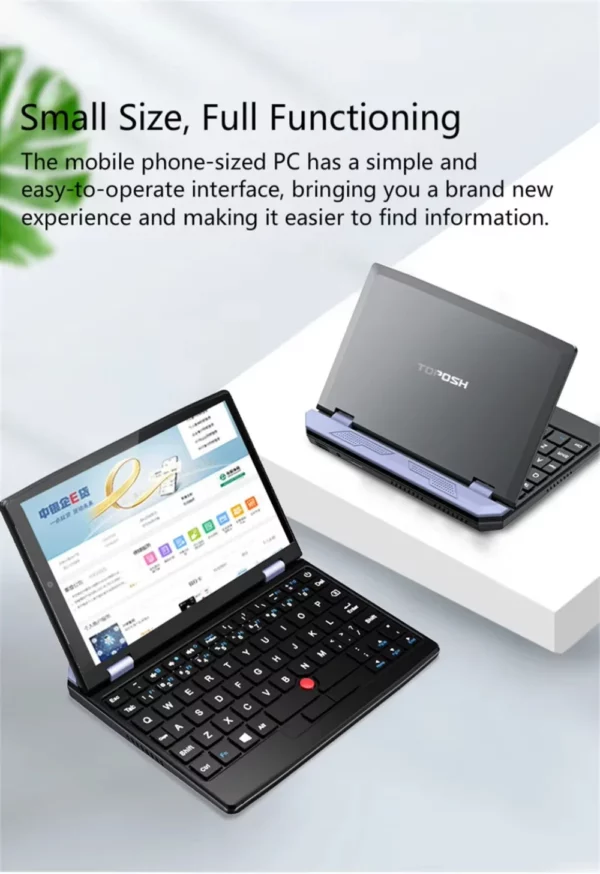 2025 Mini ordinateur Portable Micro ordinateur 7 pouces écran tactile Intel N100 16GB + 512GB IPS Netbook Win 11 Pro PC 2.0MP CAM – Image 17