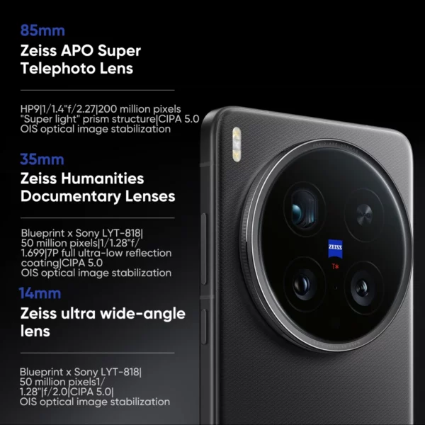 VIVO X200 Ultra 5G Smartphone Snapdragon 8 Elite 6.82 ''AMOLED LCD 6000mAh 90W Charge Flash 50MP + 200MP caméra NFC Android 15 – Image 5