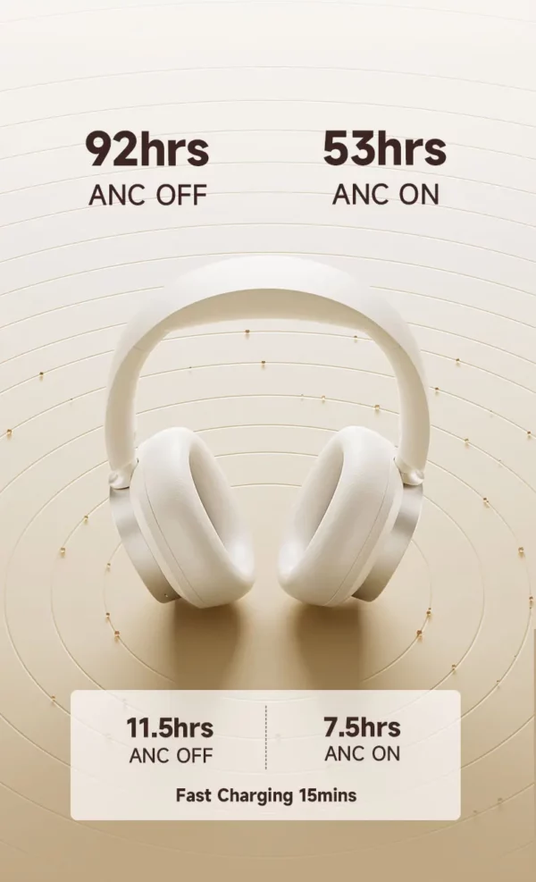 Edifier ES850NB casque sans fil suppression du bruit écouteurs Bluetooth haute résolution sans fil sur l'oreille casque avec sac de transport – Image 22