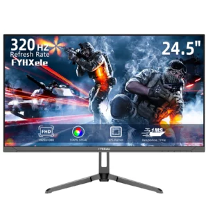 FYHXele 24.5 pouces moniteur de jeu 320Hz FHD 1920x1080 1ms sans cadre 100% sRGB LED lumière de fond moniteur d'ordinateur Freesync