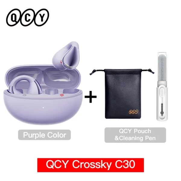 QCY Crossky-Écouteurs à clip d'oreille C30, Bluetooth 5.4, sans fil, oreille ouverte, écouteurs de sport TWS, écouteurs à connexion touristique – Image 19