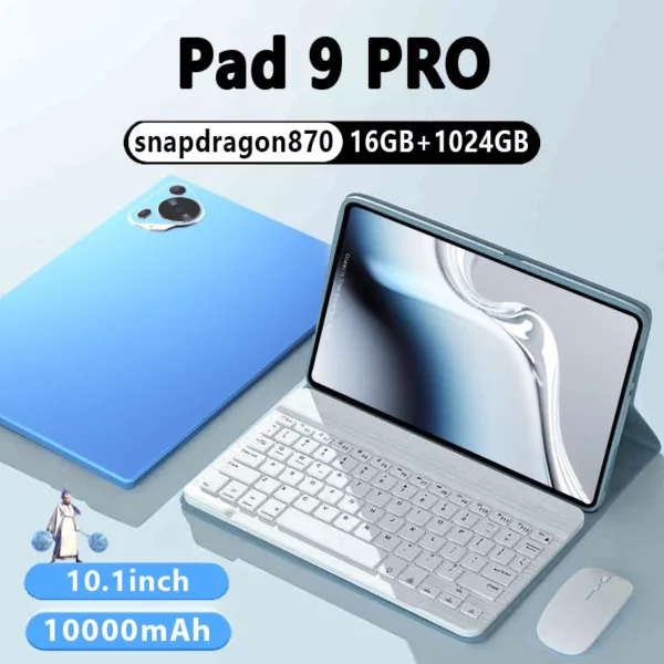 Tablette originale Pad 9 Pro, 10.1 pouces, Android 13, Global Snapdragon870, 10 cœurs, 16 go + 1024 go, 10000mah, 5G, double SIM, WIFI HD, plein écran