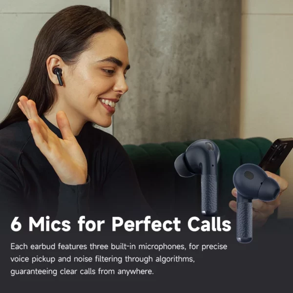 Edifier W260NC ANC Écouteurs TWS antibruit Bluetooth 5.3 Écouteurs sans fil haute résolution avec LDAC, 32 heures, connexion multiple – Image 5