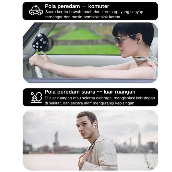 Nouveau pour Sooyn écouteurs Audio portables bluetooth sans fil contrôle par application originale temps de travail 68 heures réduction du bruit A9 pro LZ-G4 – Image 6