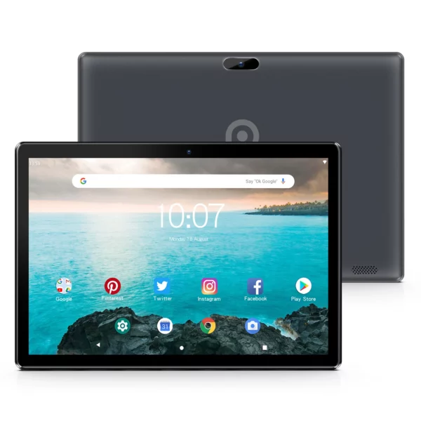 PRITOM – tablette PC 10 pouces, avec emplacement SIM, Android 10, 64 go, Quad Core, écran tactile, WiFi, GPS, prise en charge des appels téléphoniques 3G